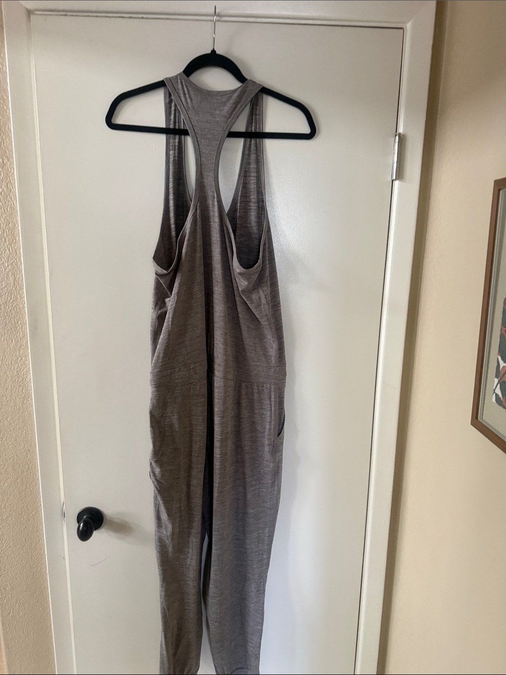 Vuori Heather Gray Racerback Drawstring Jumpsuit - Picture 5 of 6